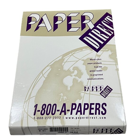 PaperDirect Clear Vellum Doorhanger 2UP 50 Ct 40# 8.5x11 Preprinted Communicatio - Picture 1 of 4